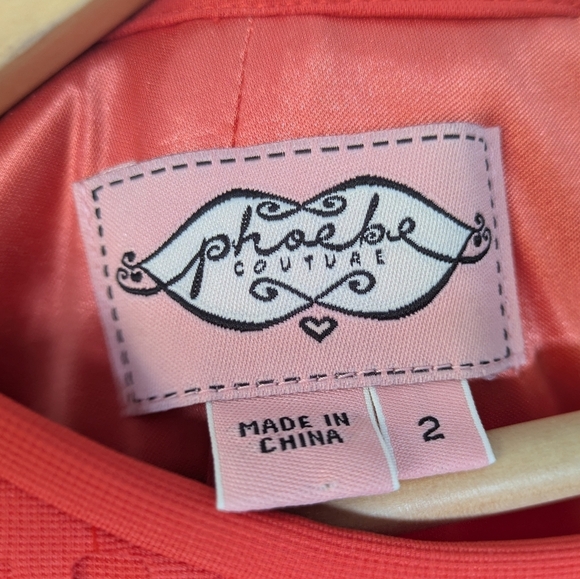 Phoebe Couture Fitted Cutout Lace Orange Red Pencil Chic Mini dress Sz 2 EUC - Picture 9 of 16